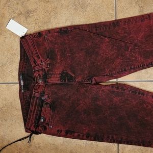 Women's Big Star Alex Skinny Jeans. Size 27. Red/black washed.